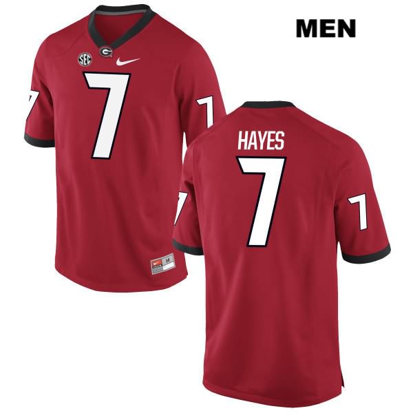 Georgia Bulldogs Men's Jay Hayes #7 NCAA Authentic Red Nike Stitched College Football Jersey RSR5556SL